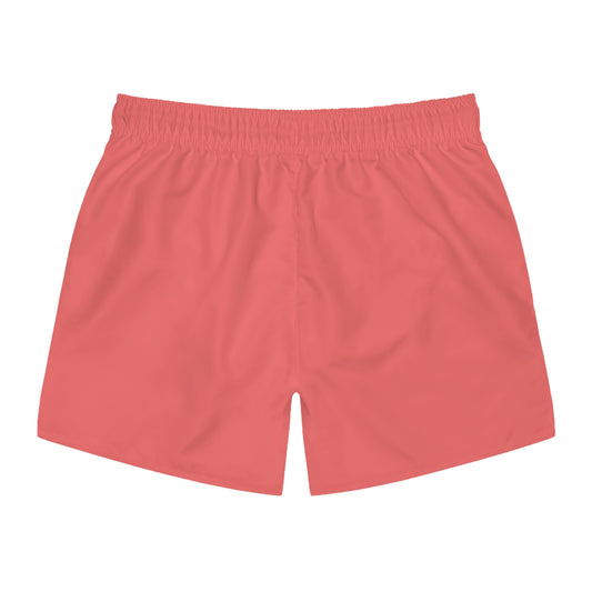 "SuperEgg x China" Swim Trunks - Coral