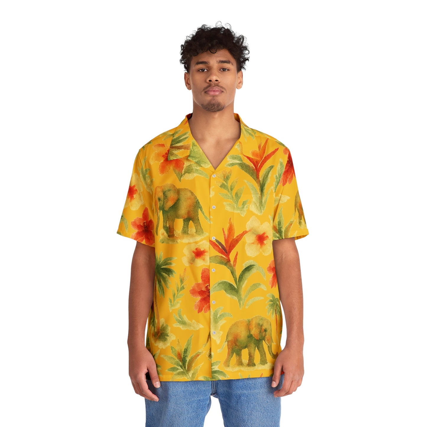 "Elephant" Hawaiian Shirt - Mango Safari