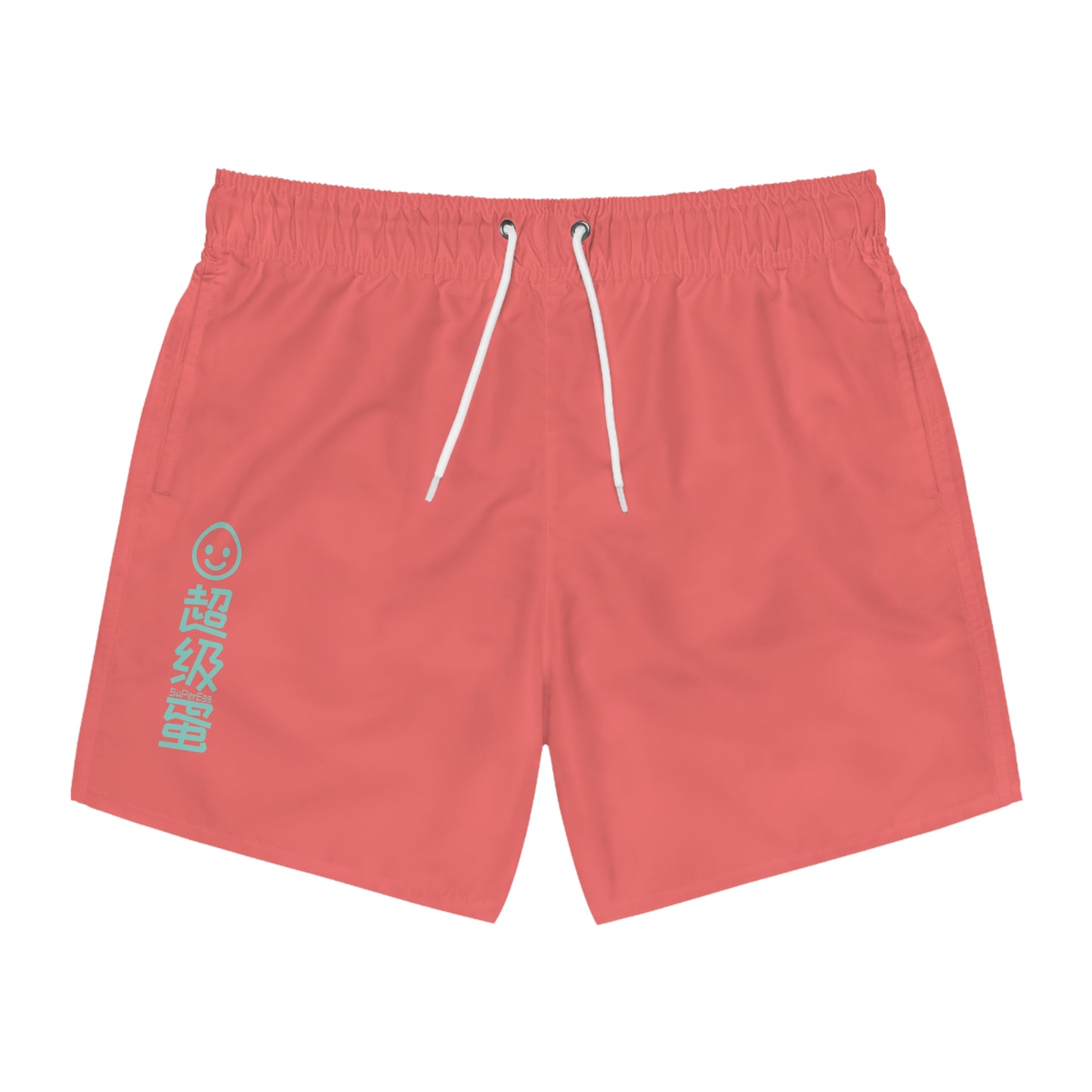 "SuperEgg x China" Swim Trunks - Coral