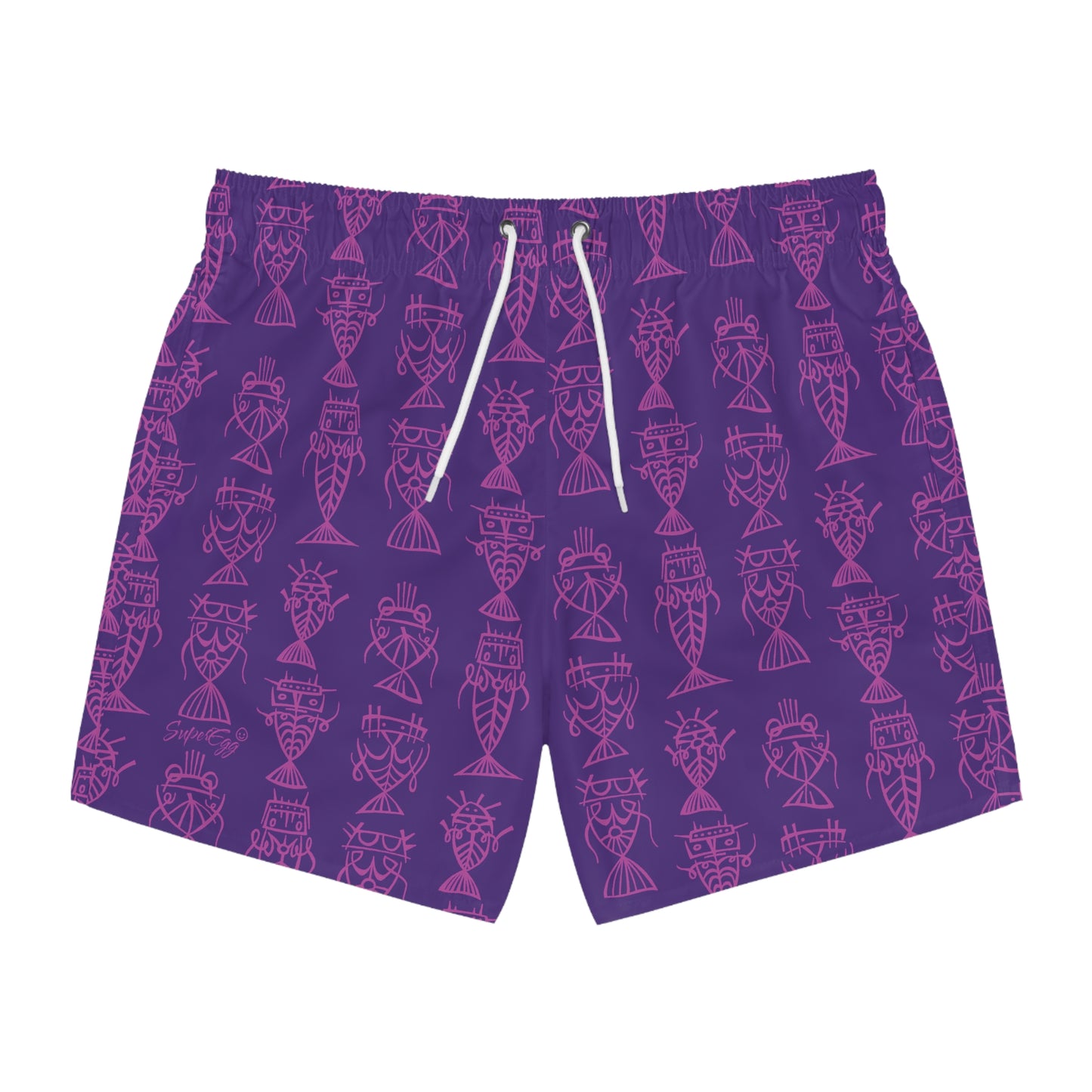"Fishbones" Swim Trunks - Electric Grape