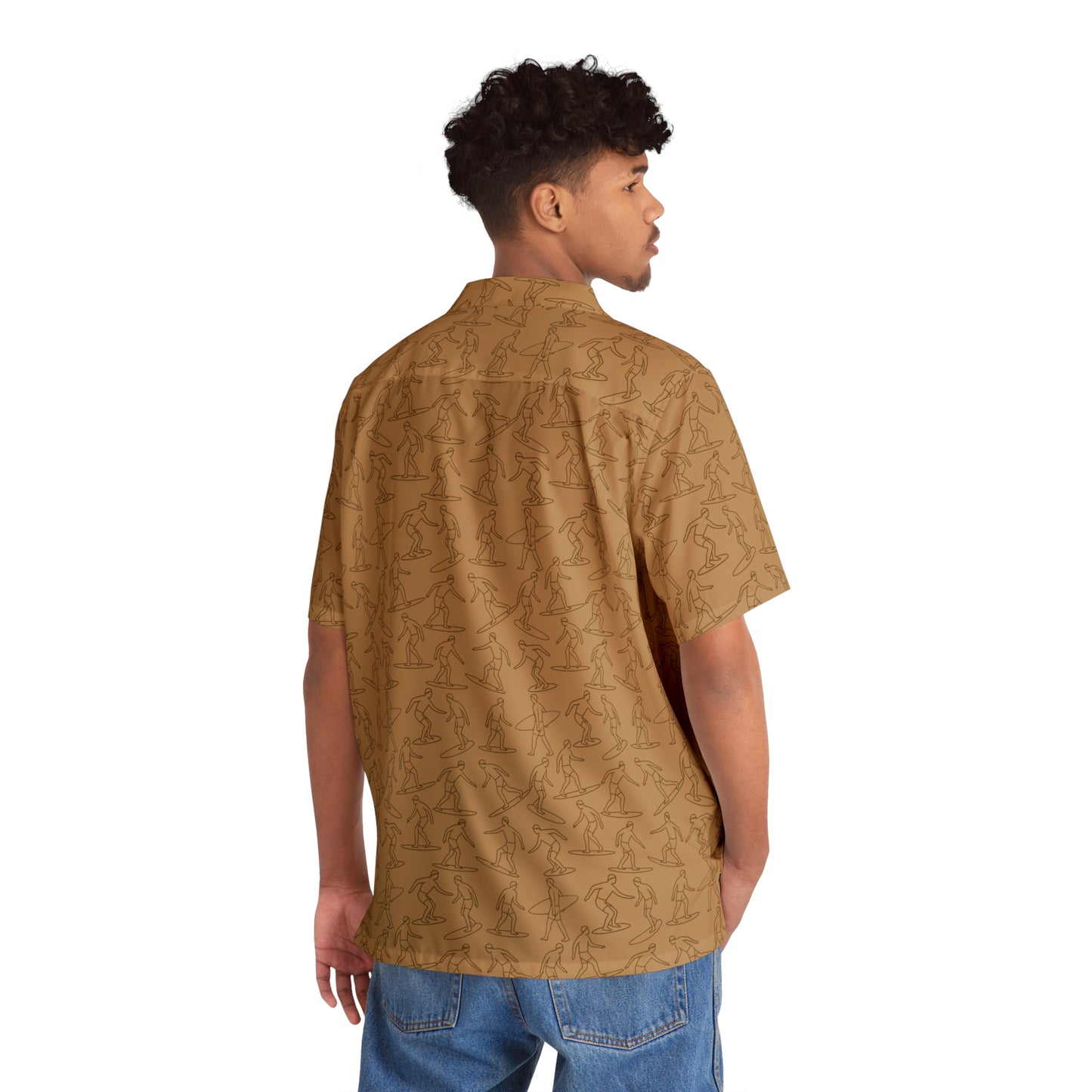 "Surfers" Hawaiian Shirt - Curry